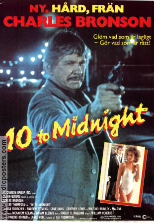 10 to Midnight 1983 movie poster Charles Bronson Lisa Eilbacher Andrew Stevens J Lee Thompson