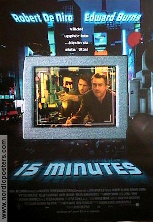 Fifteen Minutes 2001 movie poster Robert De Niro Edward Burns Charlize Theron