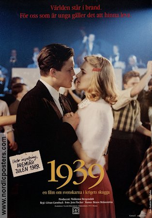1939 1989 movie poster Helena Bergström Per Morberg Helene Englund Göran Carmback Dance
