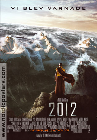 2012 2009 movie poster John Cusack Thandie Newton Roland Emmerich Mountains