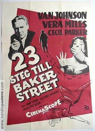 23 steg till Baker Street 1956 poster Van Johnson Vera Miles