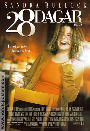 28 Days 2000 movie poster Sandra Bullock Viggo Mortensen Dominic West Betty Thomas