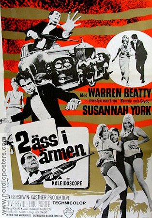2 äss i ärmen 1968 poster Warren Beatty Agenter Bilar och racing Damer