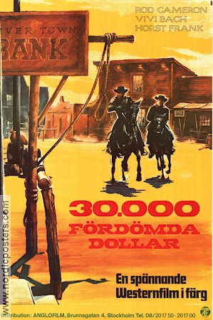30000 fördömda dollar 1971 movie poster Rod Cameron
