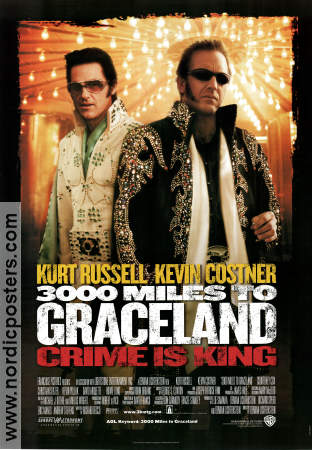 3000 Miles to Graceland 2001 movie poster Kurt Russell Kevin Costner Demian Lichtenstein Find more: Elvis Presley