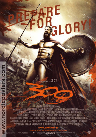 300 2007 movie poster Gerard Butler Lena Headey David Wenham Zack Snyder From comics Sword and sandal