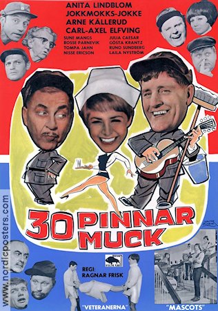 30 pinnar muck 1966 poster Anita Lindblom Mascots Rock och pop