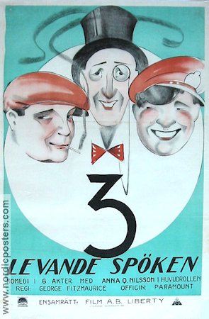 Three Live Ghosts 1922 movie poster Anna Q Nilsson