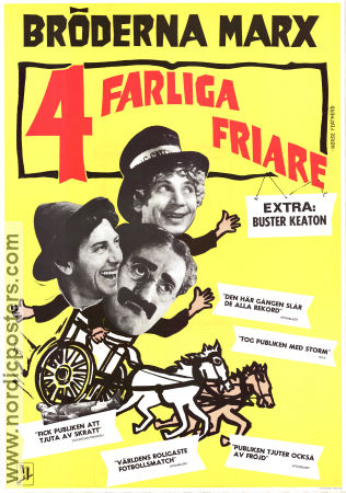 4 farliga friare 1932 poster The Marx Brothers Bröderna Marx Norman Z McLeod Hästar