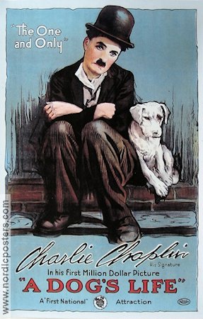 A Dog´s Life 1918 movie poster Charlie Chaplin Dogs