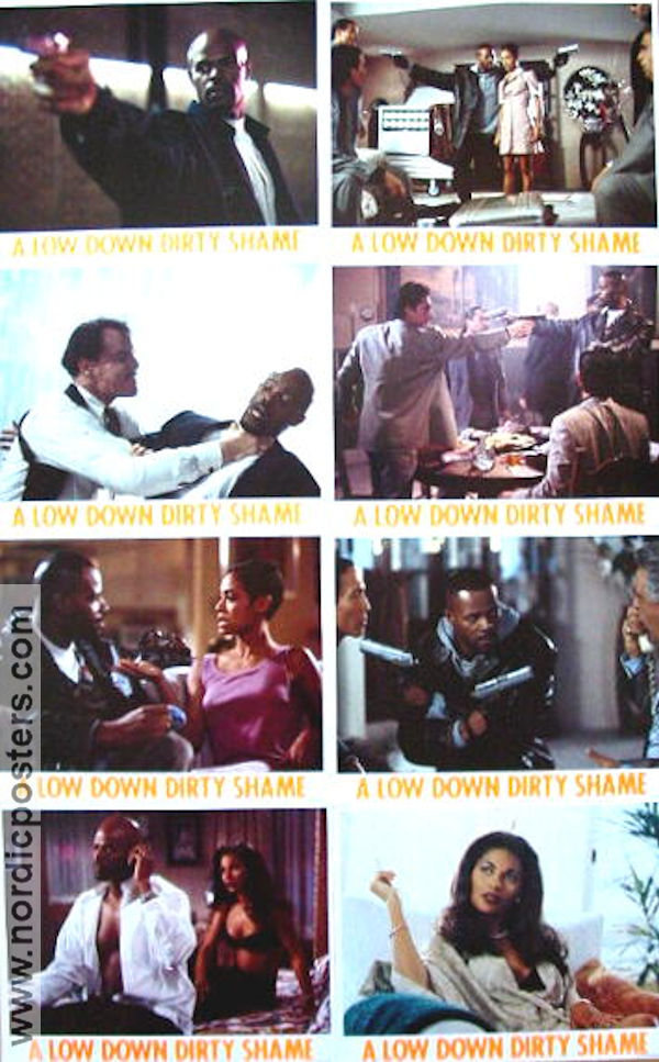 A Low Down Dirty Shame 1994 lobby card set Charles S Dutton Jada Pinkett Smith Keenen Ivory Wayans Guns weapons