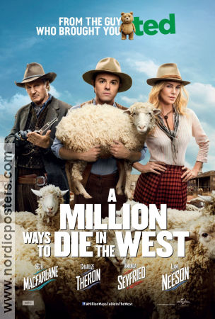 A Million Ways to Die in the West 2014 movie poster Charlize Theron Liam Neeson Seth MacFarlane