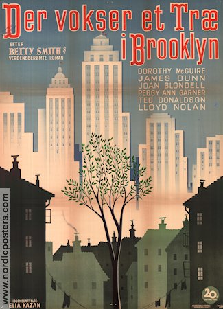 A Tree Grows in Brooklyn 1945 movie poster Dorothy McGuire Elia Kazan