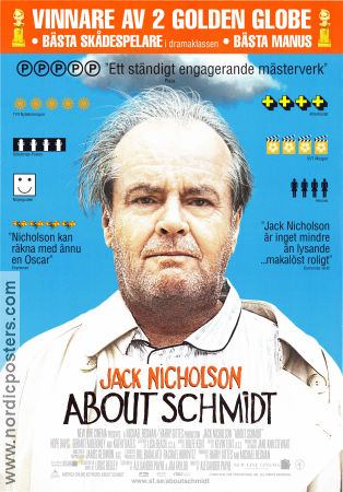 About Schmidt 2002 movie poster Jack Nicholson Hope Davis Dermot Mulroney Alexander Payne