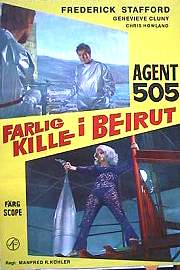 Agent 505 Farlig kille i Beirut 1967 movie poster Frederick Stafford Agents