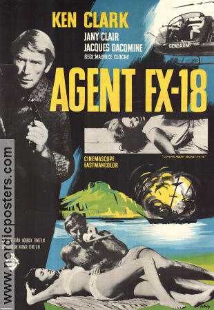 Coplan FX 18 casse tout 1964 movie poster Richard Wyler Robert Manuel Jany Clair Riccardo Freda Agents