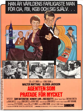 Hopscotch 1980 movie poster Walter Matthau Glenda Jackson Sam Waterston Herbert Lom Ned Beatty Ronald Neame Agents