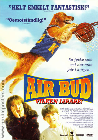 Air Bud 1997 movie poster Michael Jeter Charles Martin Smith Dogs Sports