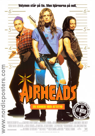 Airheads 1994 poster Brendan Fraser Steve Buscemi Chris Farley Harold Ramis Instrument