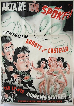 Hold That Ghost 1942 movie poster Abbott and Costello Andrews Sisters