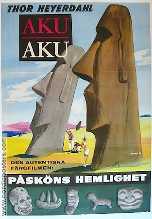 Aku Aku 1960 poster Thor Heyerdahl Dokumentärer Norge