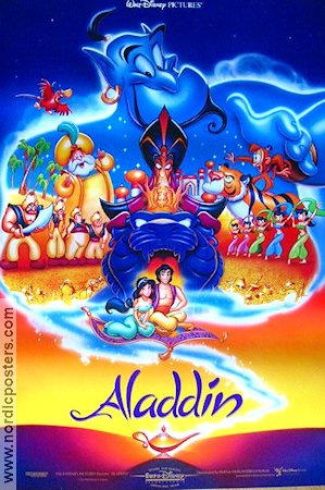 Aladdin Disney 1992 movie poster Scott Weinger Ron Clements Animation