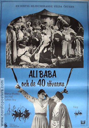 Ali Baba och de 40 rövarna 1944 poster Maria Montez Jon Hall Äventyr matinée