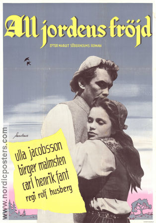 All jordens fröjd 1953 movie poster Ulla Jacobsson Birger Malmsten Carl-Henrik Fant Rolf Husberg