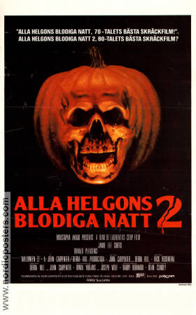 Alla helgons blodiga natt 2 1981 poster Jamie Lee Curtis Halloween John Carpenter