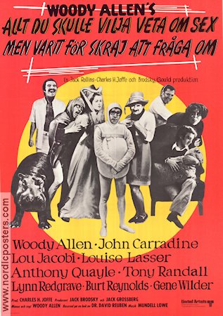 Allt du skulle vilja veta om sex 1972 poster John Carradine Burt Reynolds Woody Allen
