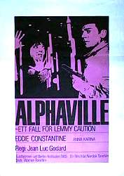 Alphaville 1965 poster Eddie Constantine Anna Karina Jean-Luc Godard
