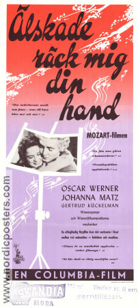 Mozart 1955 movie poster Oskar Werner Johanna Matz Gertrud Kückelmann Karl Hartl