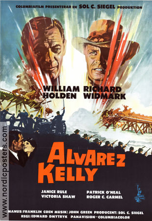 Alvarez Kelly 1966 movie poster William Holden Richard Widmark Janice Rule Edward Dmytryk Bridges