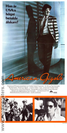 American Gigolo 1980 movie poster Richard Gere Lauren Hutton Hector Elizondo Paul Schrader Romance