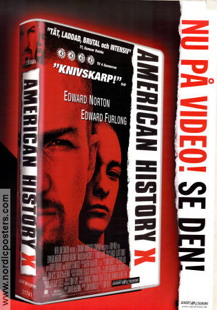 American History X 1998 poster Edward Norton Edward Furlong Beverly D´Angelo Tony Kaye Find more: Nazi Politics