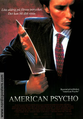 American Psycho 2000 poster Christian Bale Justin Theroux Josh Lucas Mary Harron Text: Bret Easton Ellis