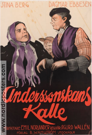 Anderssonskans Kalle 1922 poster Gösta Alexandersson Stina Berg Dagmar Ebbesen Sigurd Wallén