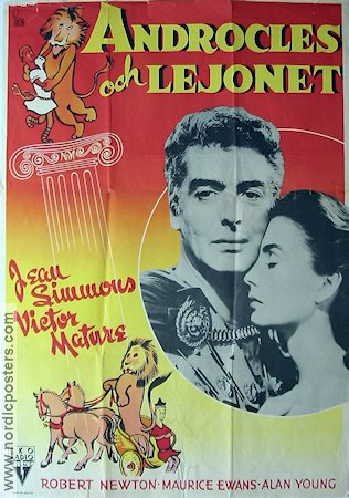 Androcles and the Lion 1953 movie poster Jean Simmons Victor Mature