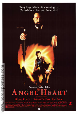 Angel Heart 1987 poster Mickey Rourke Robert De Niro Lisa Bonet Alan Parker