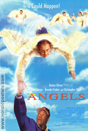 Angels in the Outfield 1994 movie poster Danny Glover Brenda Fricker Tony Danza William Dear Sports