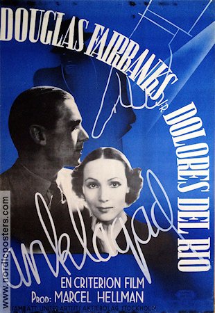 Anklagad 1936 poster Douglas Fairbanks Jr Dolores del Rio Thornton Freeland