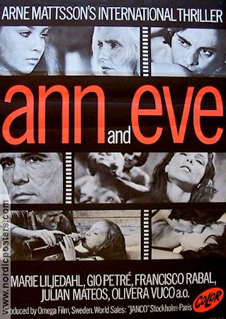 Ann and Eve 1969 movie poster Gio Petré Marie Liljedahl Francisco Rabal Arne Mattsson