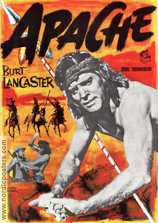 Apache 1954 movie poster Burt Lancaster Jean Peters John McIntire Robert Aldrich