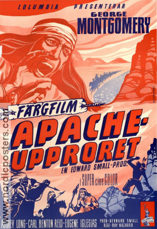 Apacheupproret 1952 poster George Montgomery Audrey Long Ray Nazarro