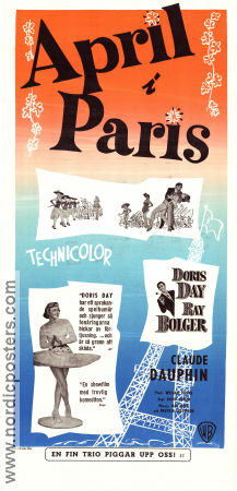April in Paris 1952 movie poster Doris Day Ray Bolger Claude Dauphin David Butler Musicals