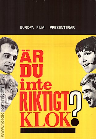 Är du inte riktigt klok? 1964 movie poster Jarl Kulle Gunnel Lindblom Tor Isedal Yngve Gamlin Writer: Lars Forssell