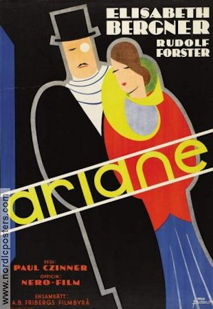 Ariane 1931 movie poster Elisabeth Bergner Rudolf Forster Artistic posters Art Deco
