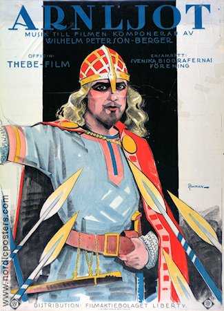 Arnljot 1927 movie poster Hugo Björne
