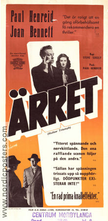 Ärret 1948 poster Paul Henreid Joan Bennett Eduard Franz Steve Sekely Film Noir