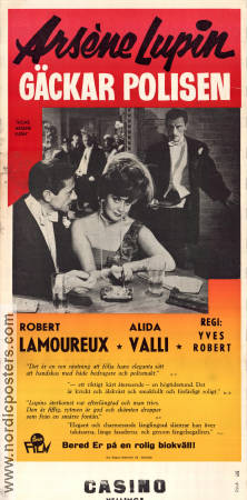 Arsene Lupin gäckar polisen 1959 poster Robert Lamoureux Alida Valli Yves Robert Poliser